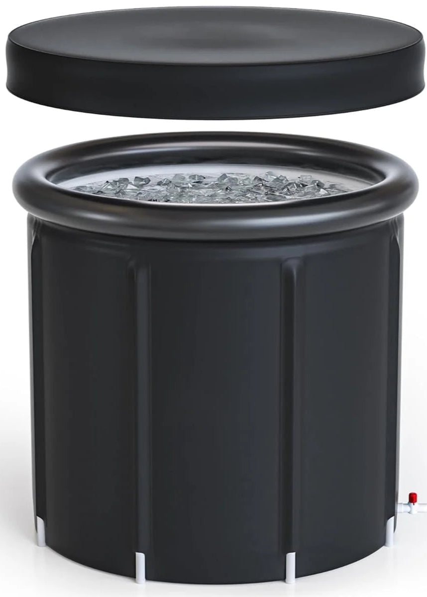 Ice Bath Tub for Athletes, Portable Ice Bath at Home, Inflatable Cold Plunge Tub for Adults, Large Ice Bathtub Outdoor, Cold Bath with Cover