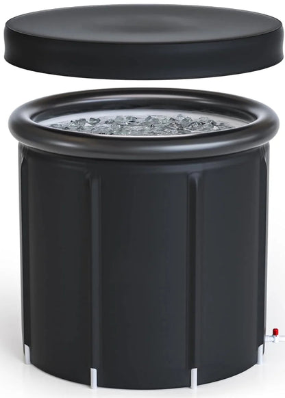 Ice Bath Tub for Athletes, Portable Ice Bath at Home, Inflatable Cold Plunge Tub for Adults, Large Ice Bathtub Outdoor, Cold Bath with Cover