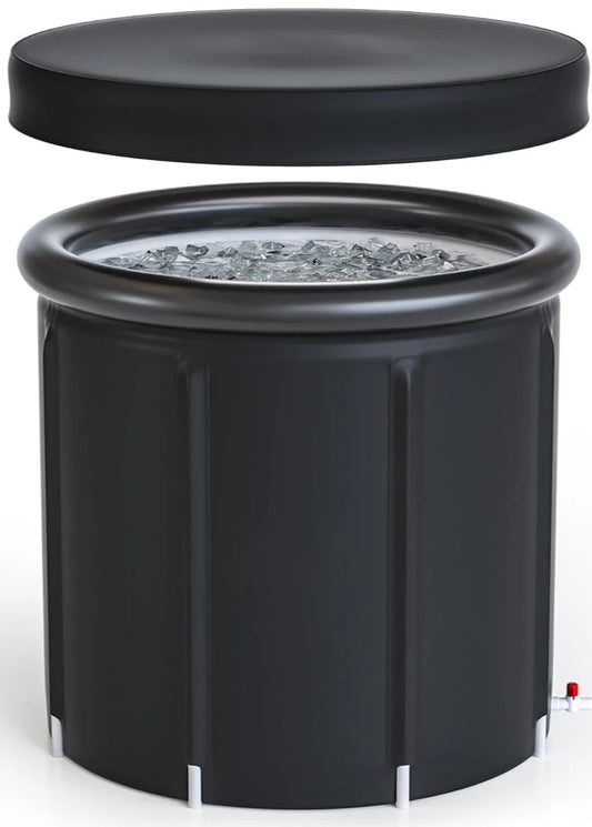 Ice Bath Tub for Athletes, Portable Ice Bath at Home, Inflatable Cold Plunge Tub for Adults, Large Ice Bathtub Outdoor, Cold Bath with Cover