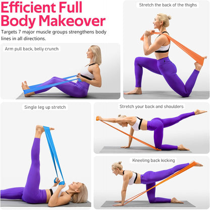 Professional Resistance Bands Set for Strength Training, Physical Therapy, Rehabilitation, Pilates, and Yoga